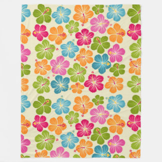 Muster für Hibisken-Blume Fleecedecke
