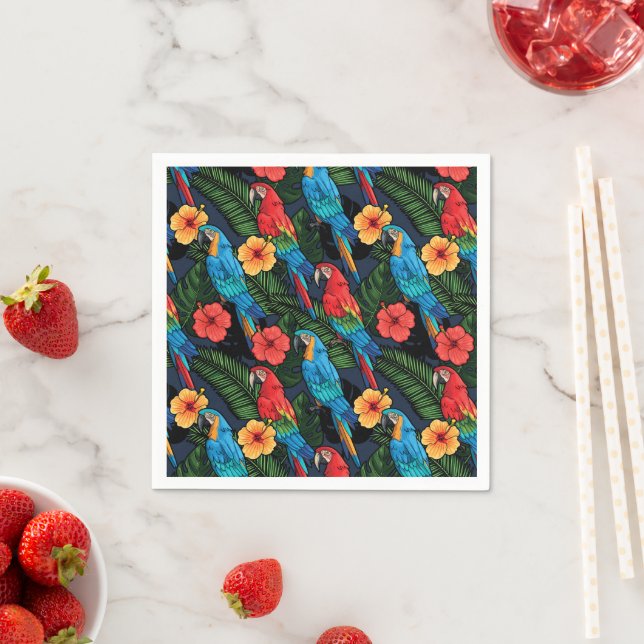 Muster für Hibiskus und Arme Serviette (Beispiel)