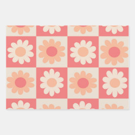 Muster für hintere Blume mit abgeschirmtem Peach F Geschenkpapier Set