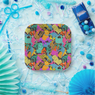 Muster für hintere Silhouetten Pappteller