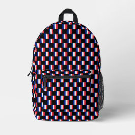 Muster für hintereinander liegende Frankreich-Flag Bedruckter Rucksack