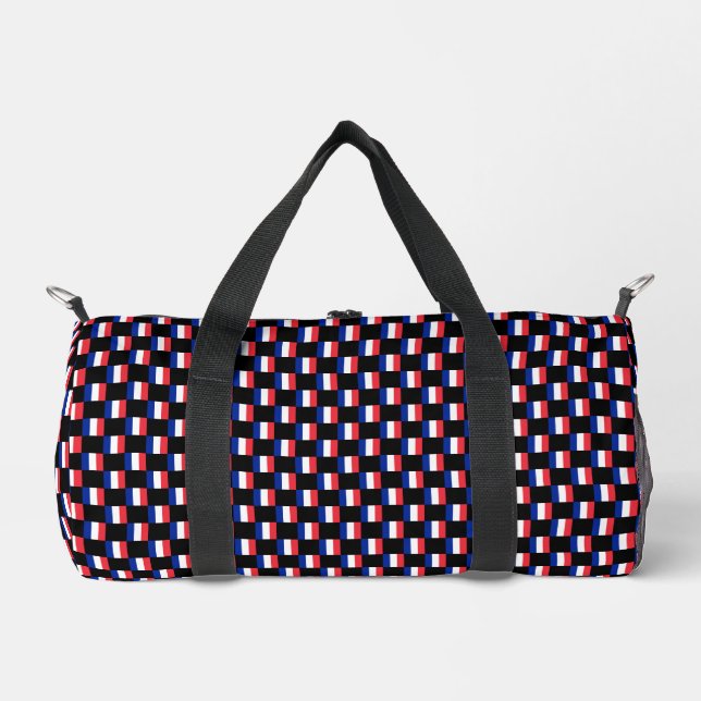 Muster für hintereinander liegende Frankreich-Flag Duffle Bag (Vorderseite)