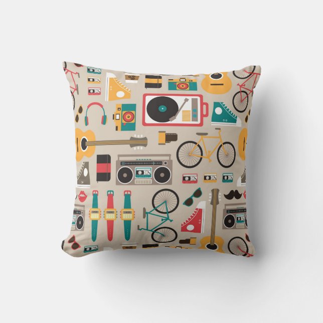 Muster für hipsterrific Hipster Things (keraisch) Kissen (Vorderseite)