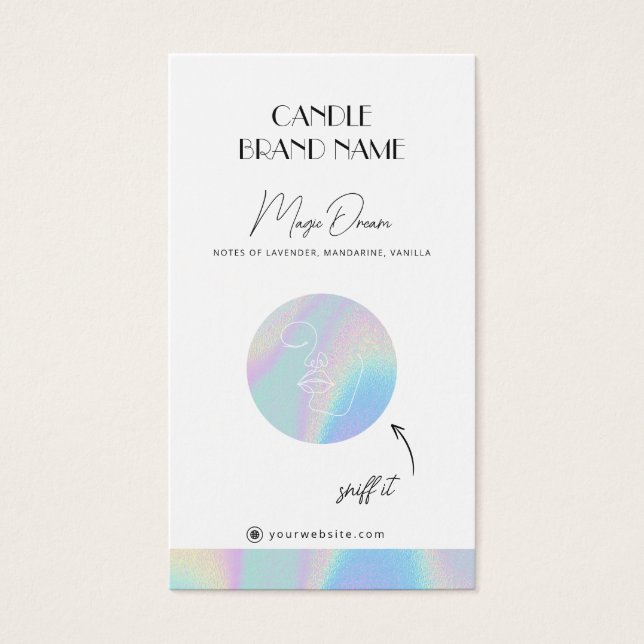 Muster für Holografische Candle Scent Card einfüge (Vorderseite)