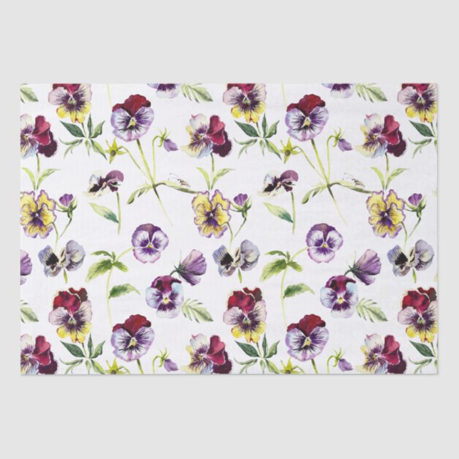 Muster für hübsche Stiefmütterchen Seidenpapier (Vorderseite)