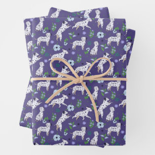 Muster für Hunde mit niedlichem Dalmatiner Geschenkpapier Set