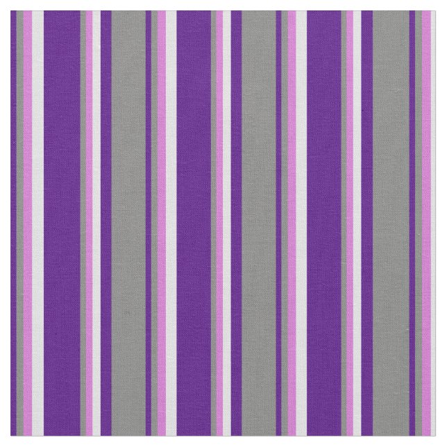 Muster für Indigo, Grau, Orchid & Lavender Lines Stoff (Nahaufnahme)