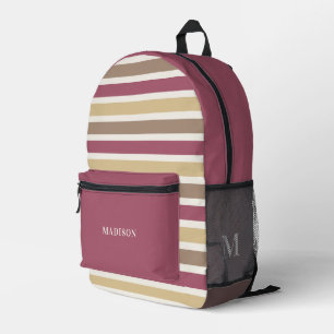Muster für individuelle Name- und Monogramm-Retro- Bedruckter Rucksack