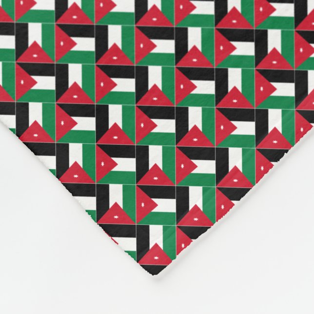Muster für Jordanflag-Muster Fleecedecke (Ecke)