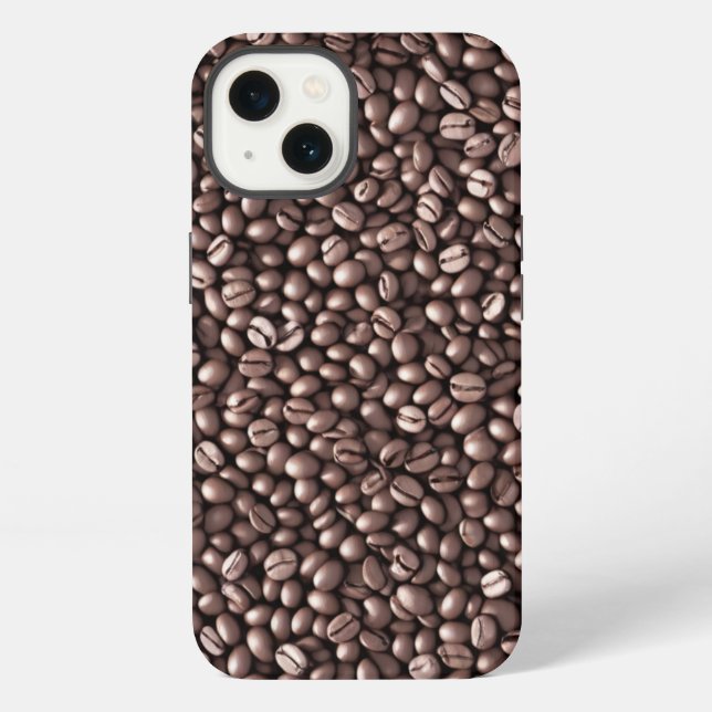 Muster für Kaffeebohnen iPhone Hülle (Rückseite)