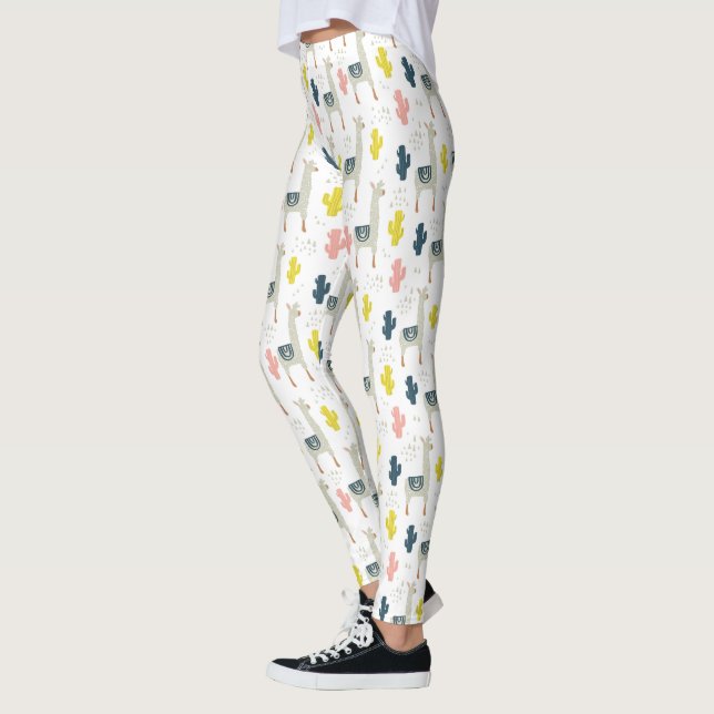 Muster für Kakteen und Llamas Leggings (Links)