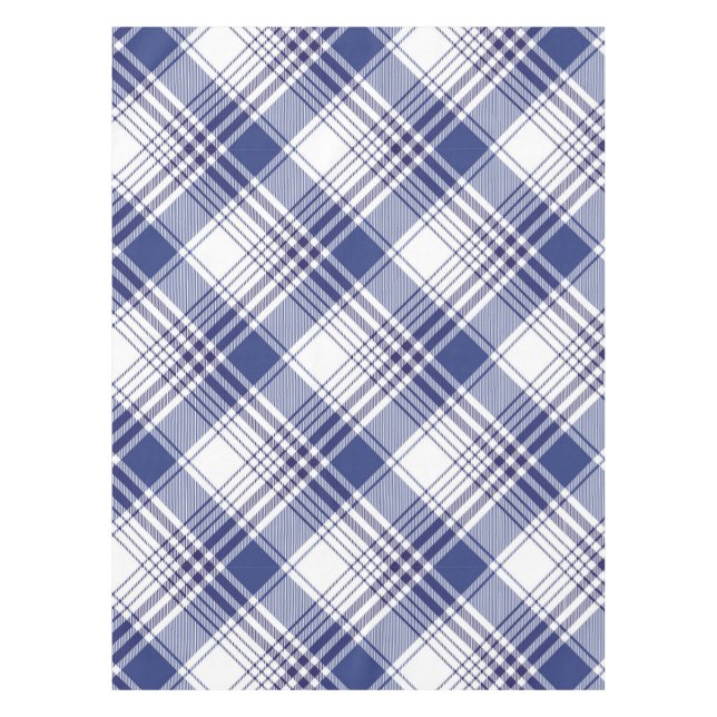 Muster für Karierte Raute von Navy Blue Tartan Tischdecke (Vorderseite)