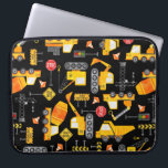 Muster für kids Watercolor Construction Vehicles Laptopschutzhülle<br><div class="desc">Kids Watercolor Construction Vehicles Muster Laptop Sleeve.</div>