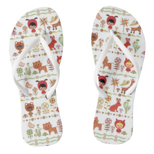Muster für Kinder und Tiere Flip Flops