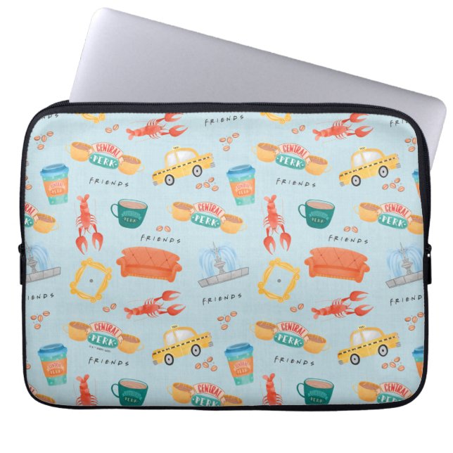 Muster für klassische FRIENDS™ Icons Laptopschutzhülle (Vorderseite)