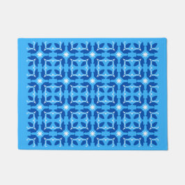 Muster für kleine Blume mit blauer Tüte Fußmatte