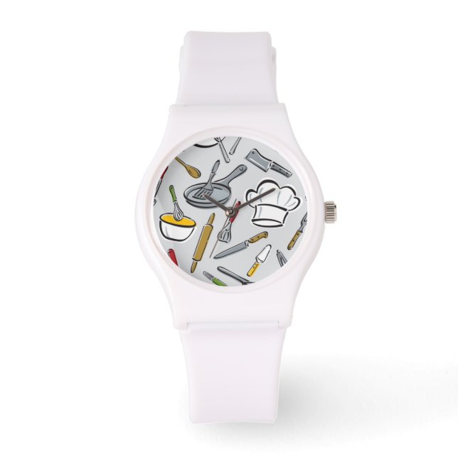 Muster für Küchenwerkzeuge Armbanduhr (Vorderseite)