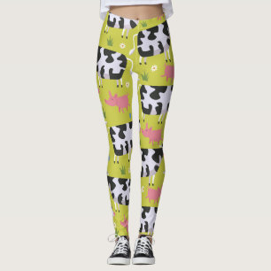 Muster für Kühe und Schweine Leggings