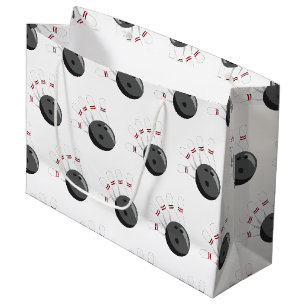 Muster für kundenspezifisches Bowling Ball & Butto Große Geschenktüte
