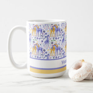 Muster für Lila Aquamarine Giraffen Kaffeetasse