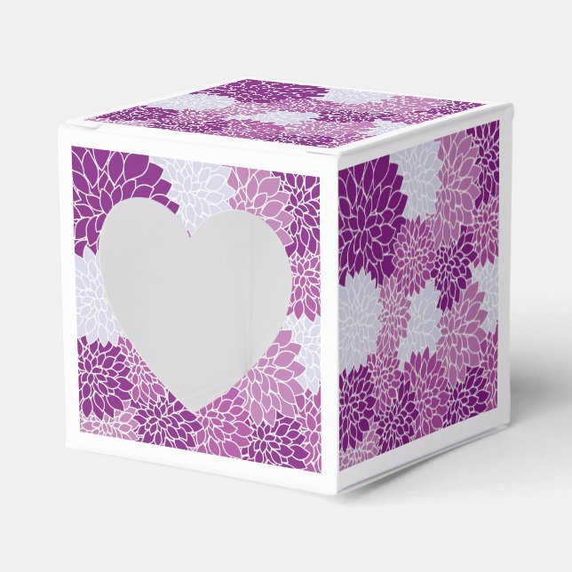 Muster für lila Blume Geschenkschachtel (Vorderseite)