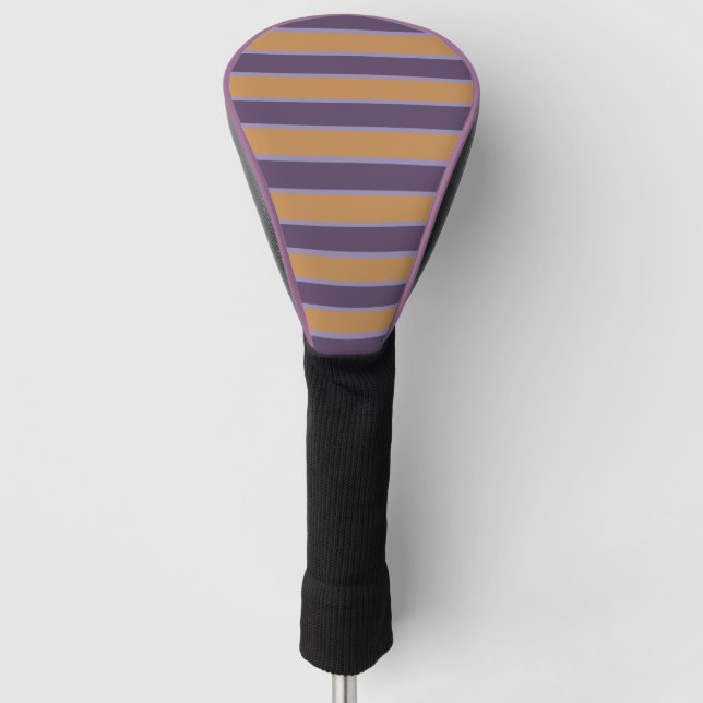 Muster für lila Orangenstreifen Golf Headcover (Vorderseite)