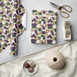 Muster für Lila Pinselstriche Geschenkpapier