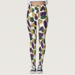 Muster für Lila Pinselstriche Leggings