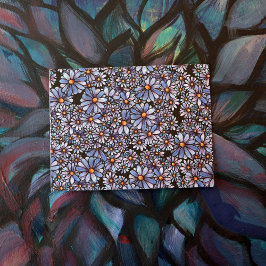 Muster für lila Wildblume Postkarte