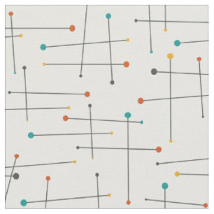 Muster für Linien und Punkte des Funky Mid Century Stoff
