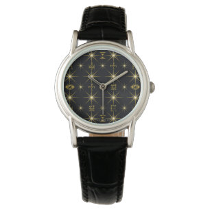 Muster für magische Symbole Armbanduhr
