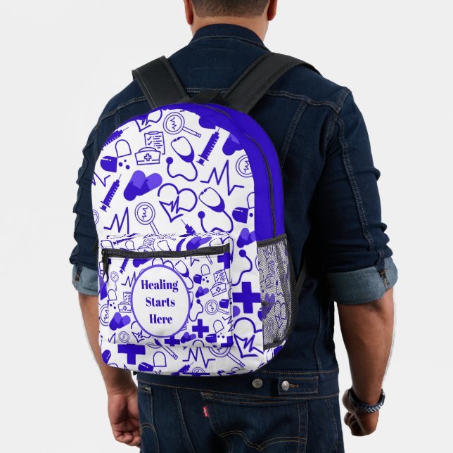 Muster für medizinische Icons Anpassbare Gesundhei Bedruckter Rucksack (Insitu (Modell))
