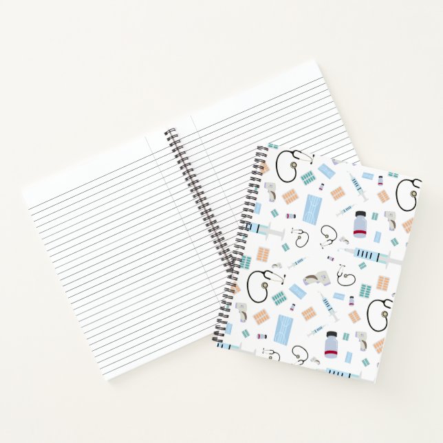 Muster für medizinische Versorgung Notizbuch (Innenseite)