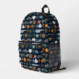 Muster für Meeresbewohner Bedruckter Rucksack