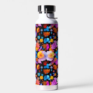 Muster für mehrfarbige Blume-68577 Trinkflasche