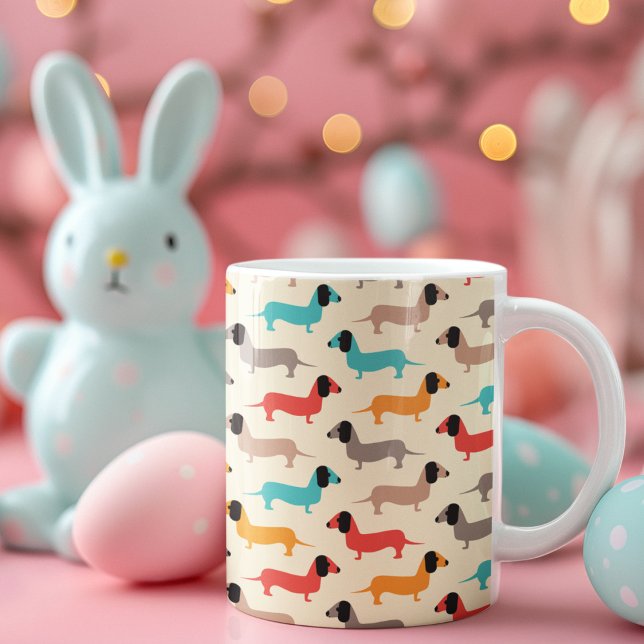 Muster für mehrfarbige Hunde Kaffeetasse (mugs and cups)