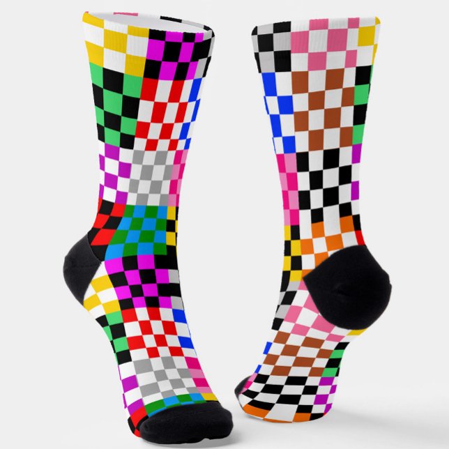 Muster für mehrfarbige Patchwork-Karo Socken (Von Creator hochgeladen)