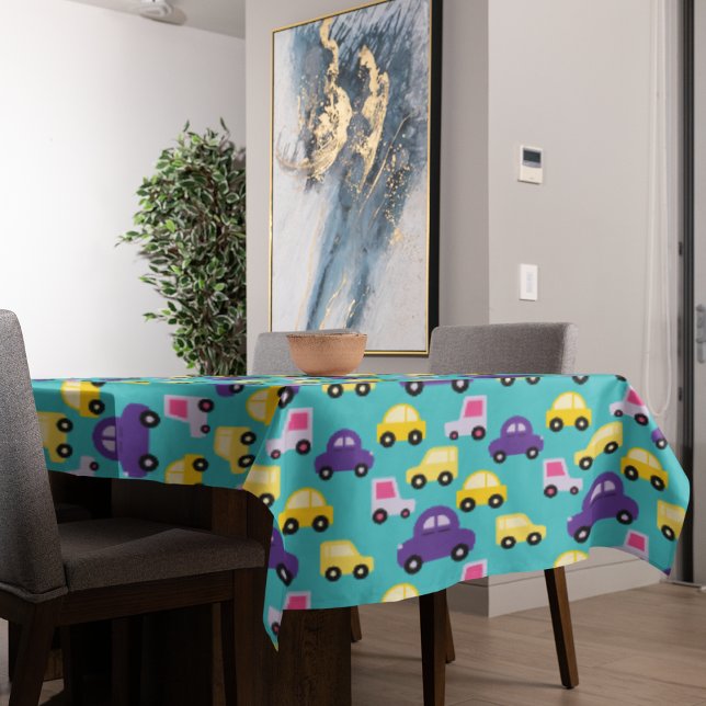 Muster für mehrfarbige Spielzeugautos Tischdecke (toy car tablecloth)
