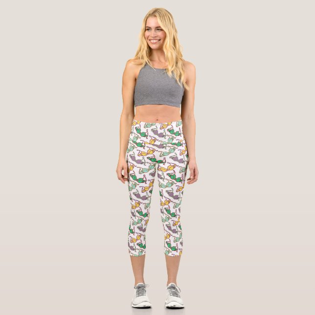 Muster für mehrfarbiges BH Capri Leggings (Vorderseite)