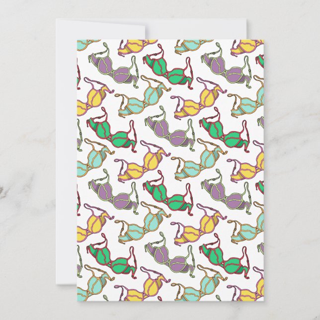 Muster für mehrfarbiges BH Einladung (Vorderseite)