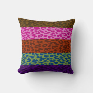 Muster für mehrfarbiges Leopard-Druckbild 4 Kissen