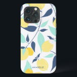 Muster für Minze und Gelbe Lemonen Case-Mate iPhone Hülle<br><div class="desc">Spaß personalisierte Minze und gelbe Zitronen Muster Design.</div>