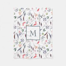 Muster für mit Monogramm Blätter