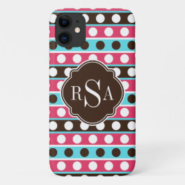 Muster für mit Monogramm Farbpunkte und Streifen Case-Mate iPhone Hülle