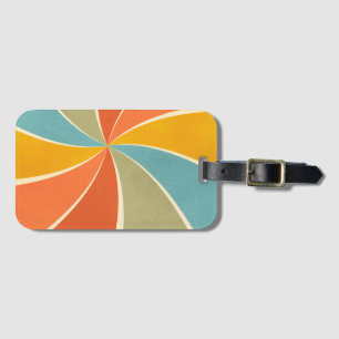 Muster für Mixed Paint Wirbel im Retro-Hippie-Stil Gepäckanhänger