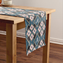 Muster für moderne Chic Geometric Floral Monogram Kurzer Tischläufer