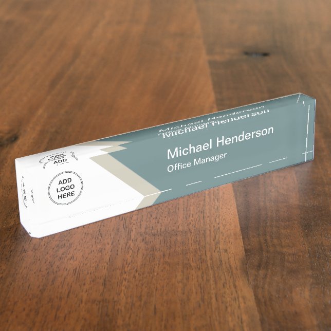 Muster für moderne Office-Führungskraft Namensplakette (Seite)
