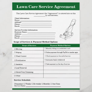 Muster für moderne Pflegeverträge Flyer