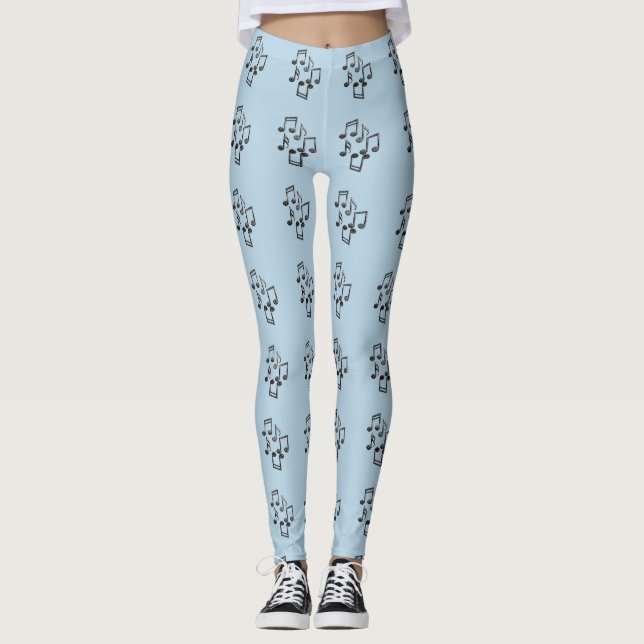 Muster für musikalische Anmerkungen Leggings (Vorderseite)