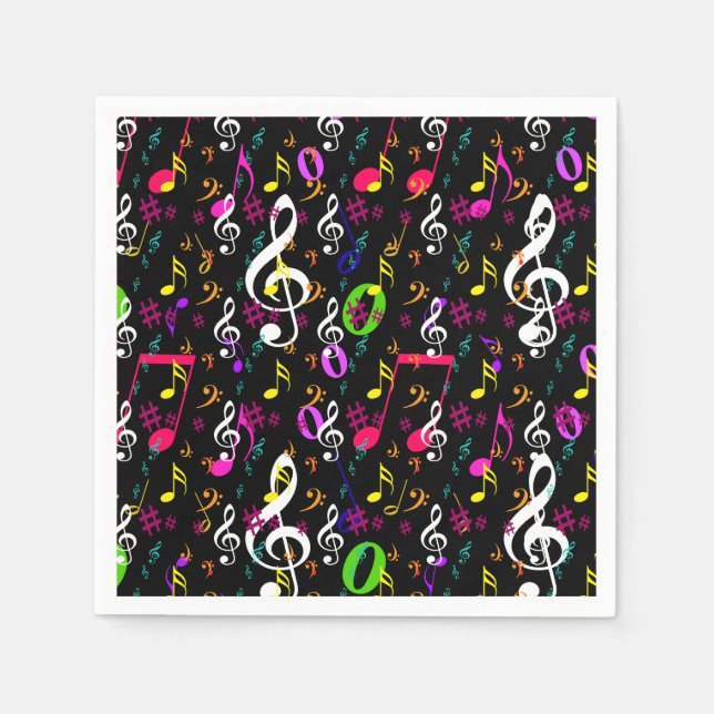 Muster für musikalische Symbole Serviette (Vorderseite)